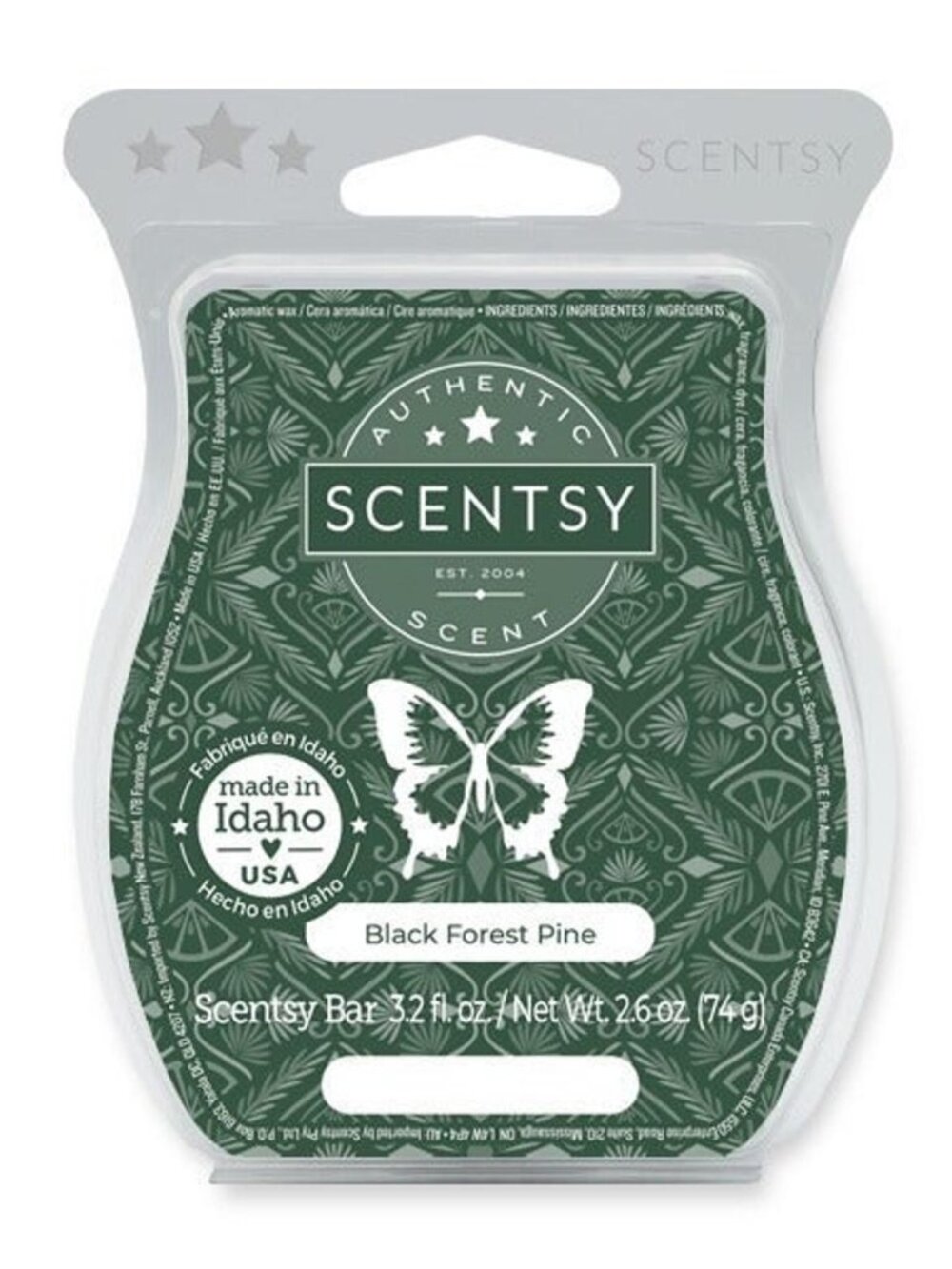 Scentsy BLACK FOREST PINE Scented Wax Bar Melt New